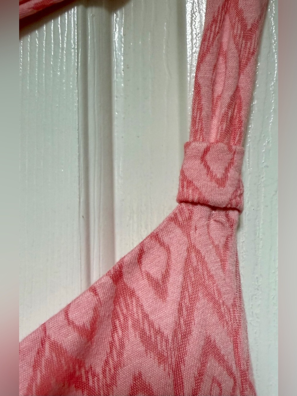 Dakini Pink Geometric Midi Dress Built-In Bra Removable Pads NWOT L Crisscross - Picture 4 of 15